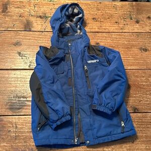 Free Country FCXTREME Boys Blue Camo Inside Jacket Coat Waterproof